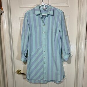 Finley Bailey Mint and Light Blue/Grayish  Long Sleeve’s  Dress Shirt Sz Medium